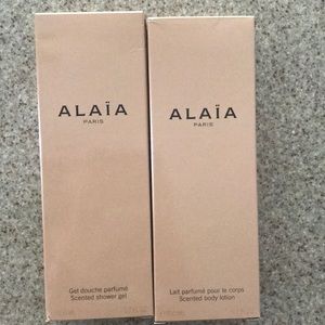 Alaia body wash and lotion set.